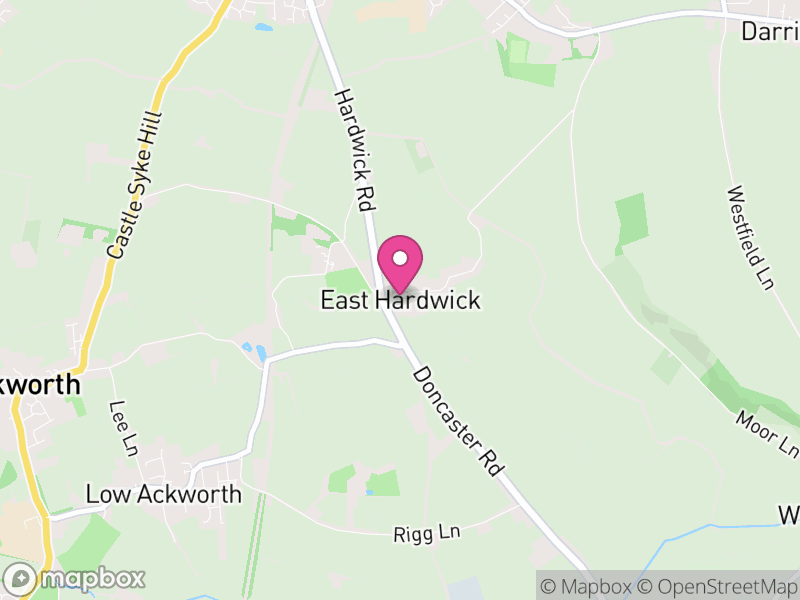 Map of East Hardwick, Wakefield