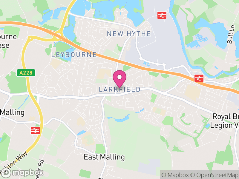 Map of East Malling and Larkfield, Tonbridge and Malling