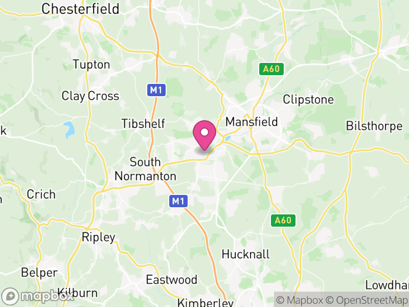 Map of East Midlands, England