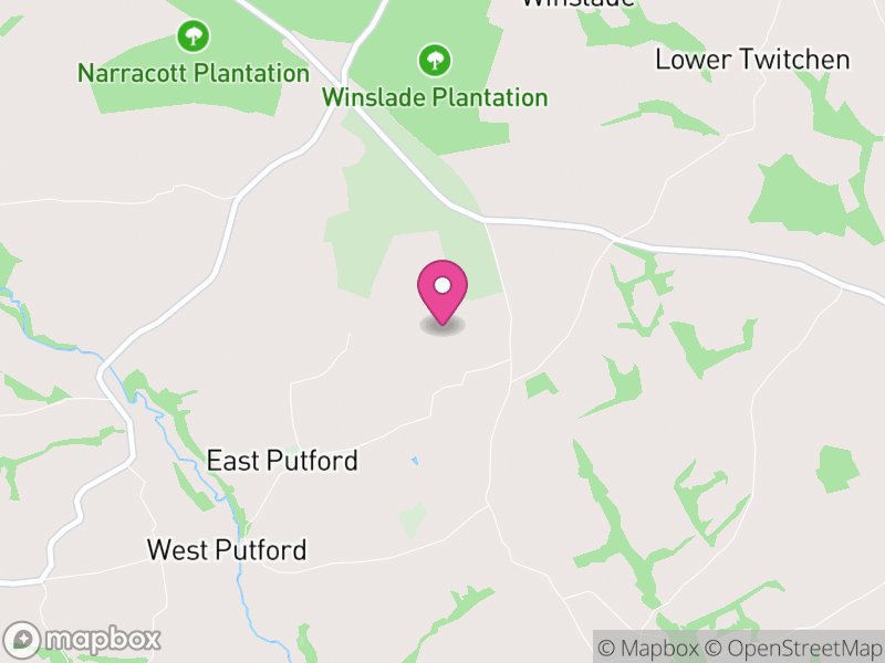 Map of East Putford, Torridge