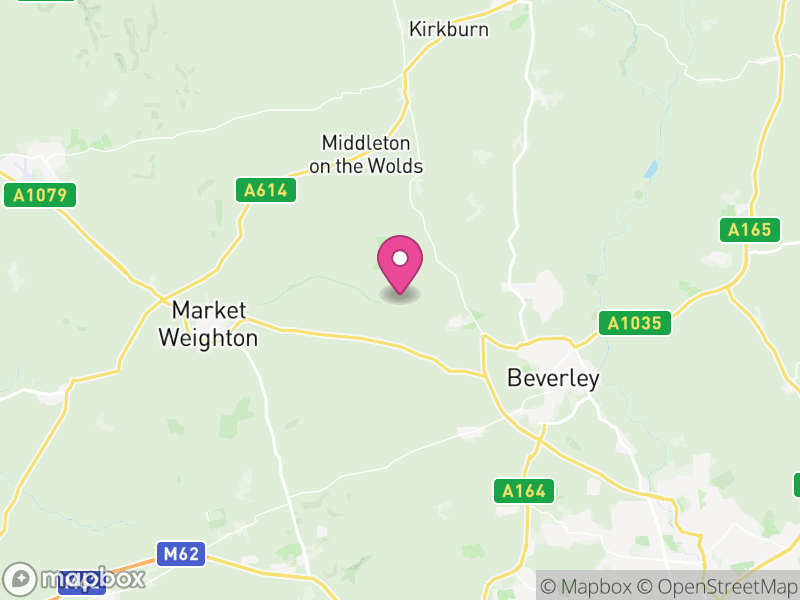 Map of East Riding of Yorkshire, England