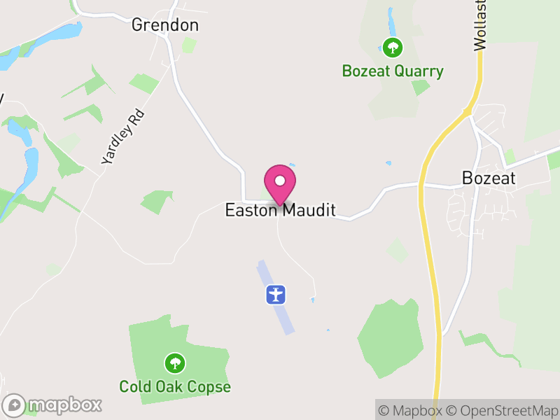 Map of Easton Maudit, North Northamptonshire