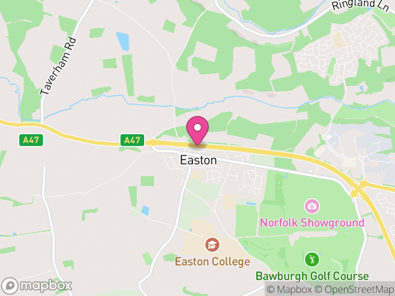 Map of Easton, South Norfolk