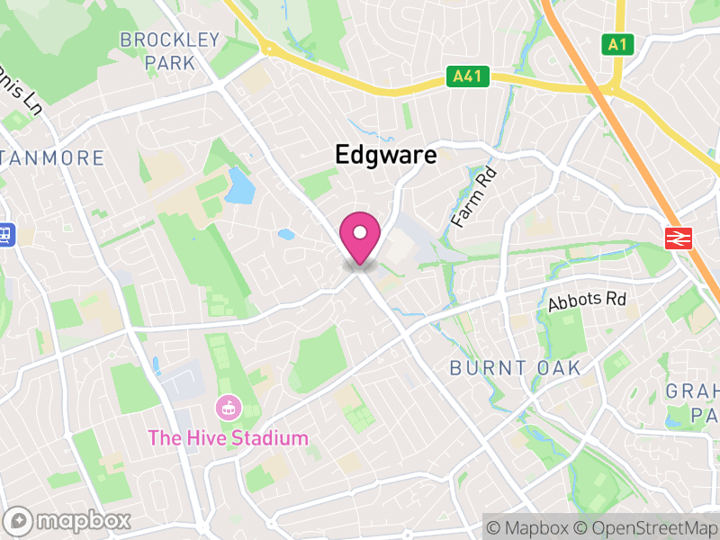 Map of Edgware, Greater London