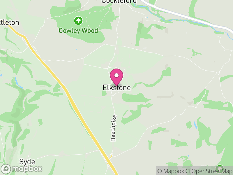 Map of Elkstone, Cotswold