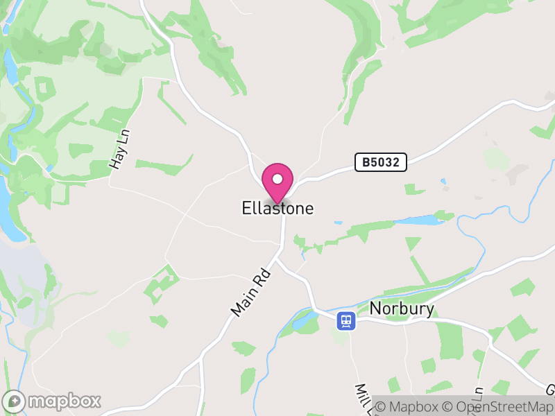 Map of Ellastone, East Staffordshire