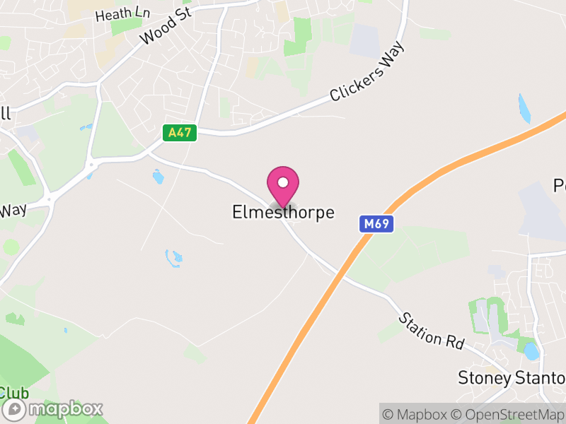 Map of Elmesthorpe, Blaby