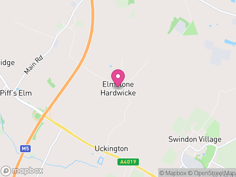 Map of Elmstone Hardwicke, Tewkesbury