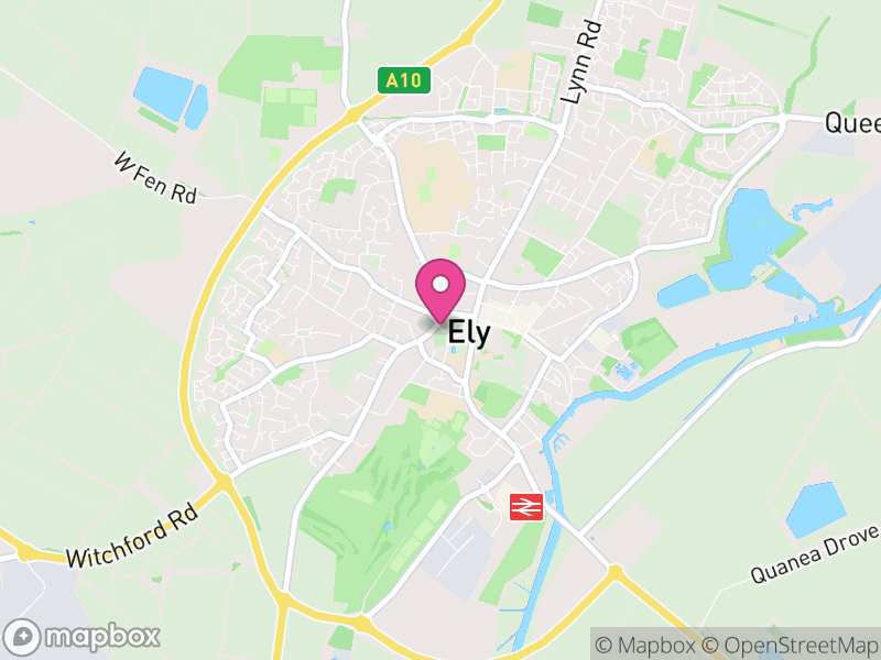 Map of Ely, East Cambridgeshire