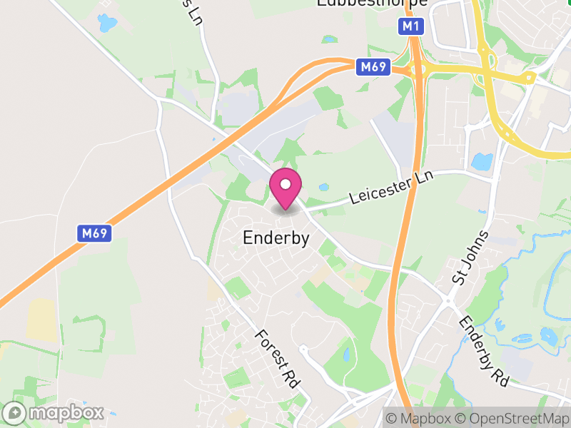 Map of Enderby, Blaby