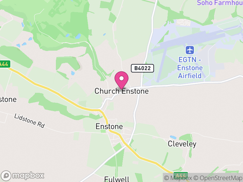 Map of Enstone, West Oxfordshire