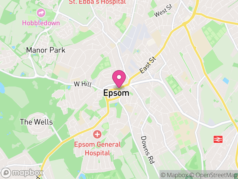 Map of Epsom and Ewell, Surrey