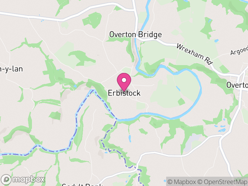 Map of Erbistock, Wrexham