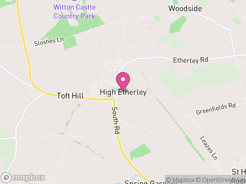 Map of Etherley, County Durham
