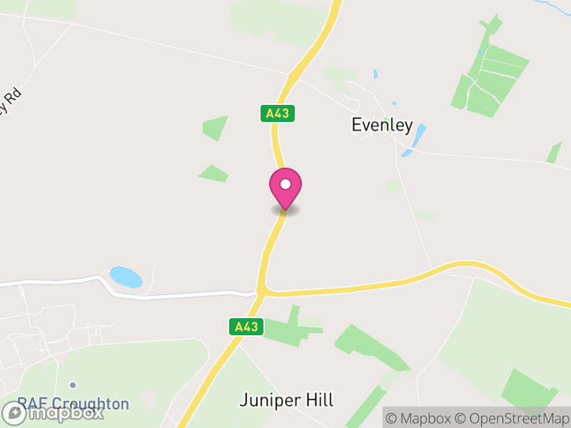 Map of Evenley, West Northamptonshire