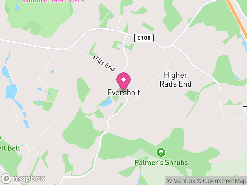 Map of Eversholt, Central Bedfordshire