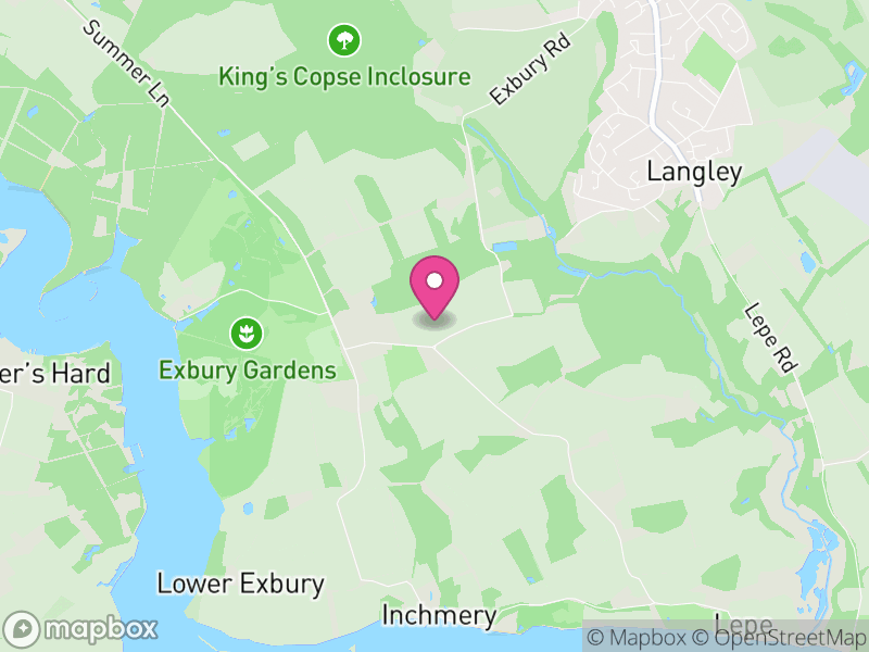 Map of Exbury and Lepe, New Forest