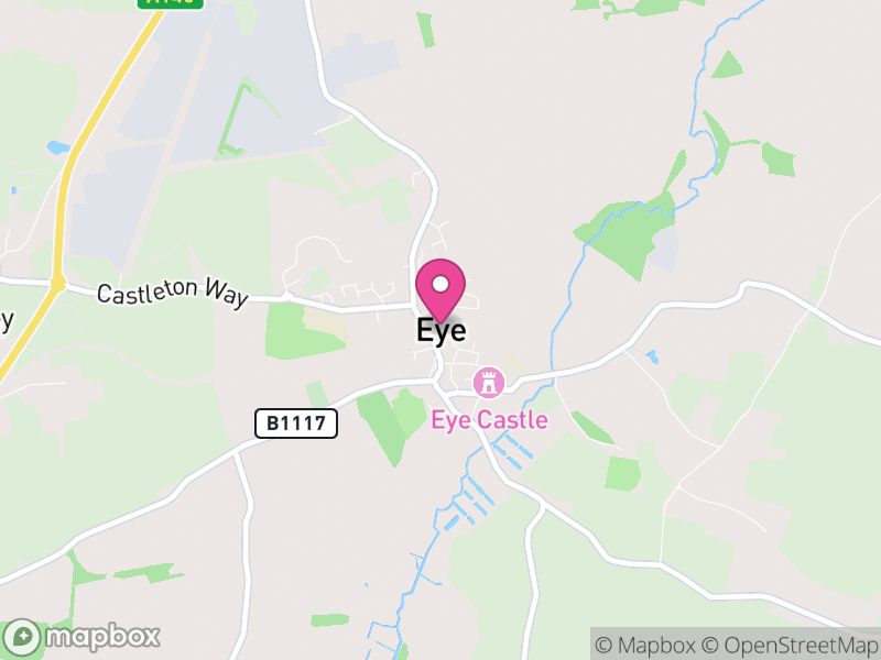Map of Eye, Mid Suffolk