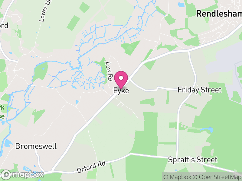 Map of Eyke, East Suffolk