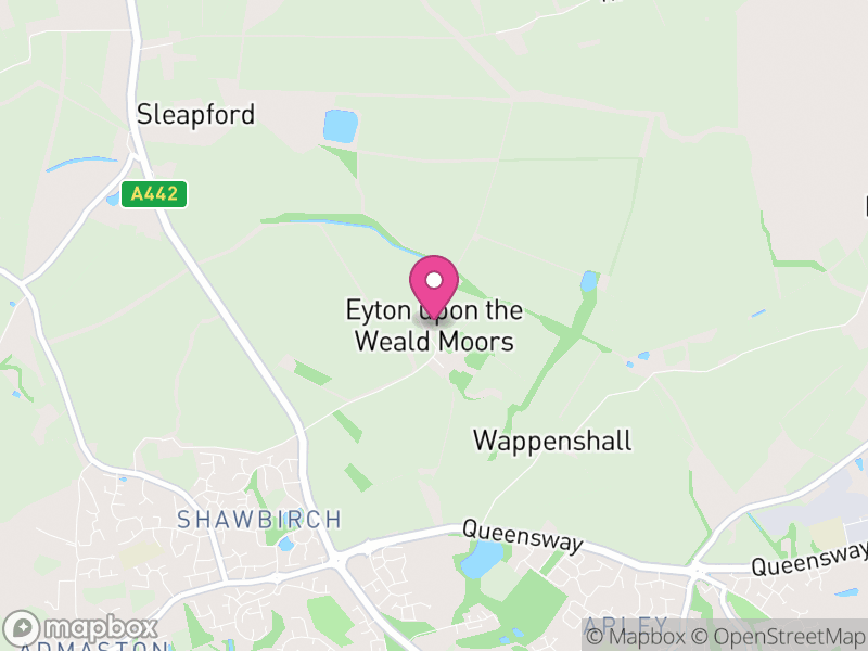 Map of Eyton upon the Weald Moors, Telford and Wrekin