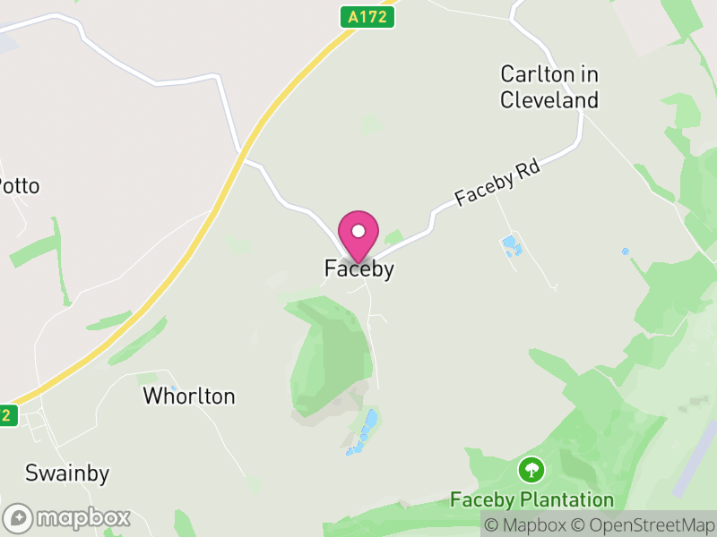 Map of Faceby, North Yorkshire
