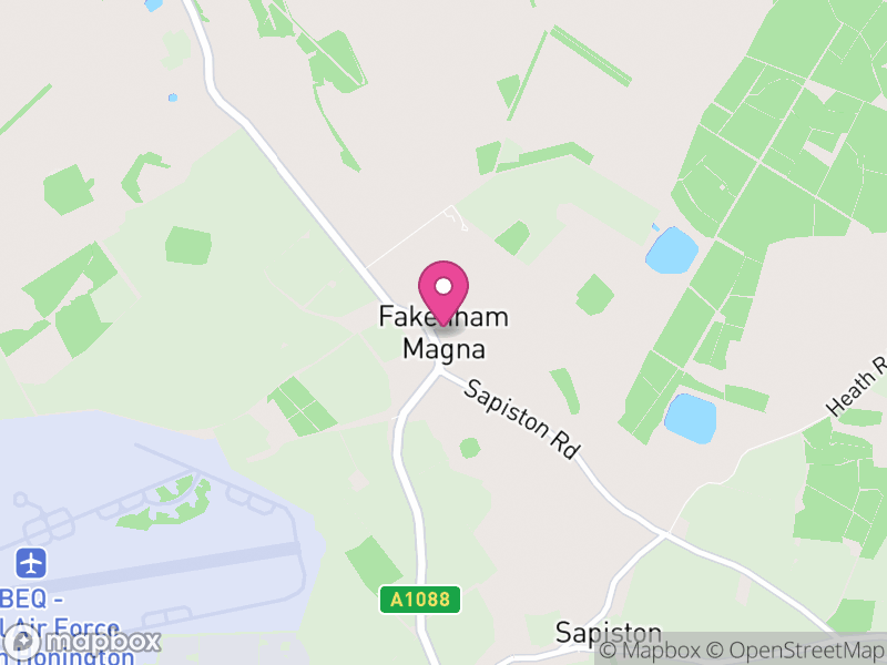 Map of Fakenham Magna, West Suffolk