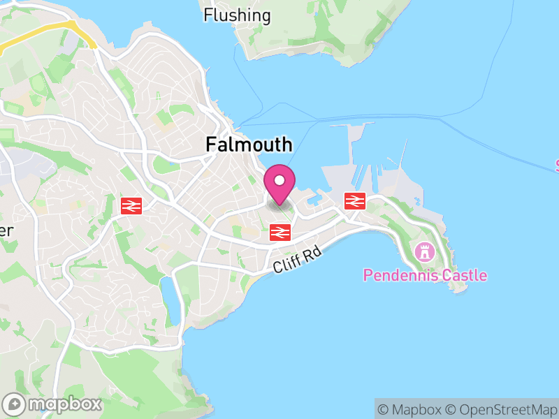 Map of Falmouth, Cornwall