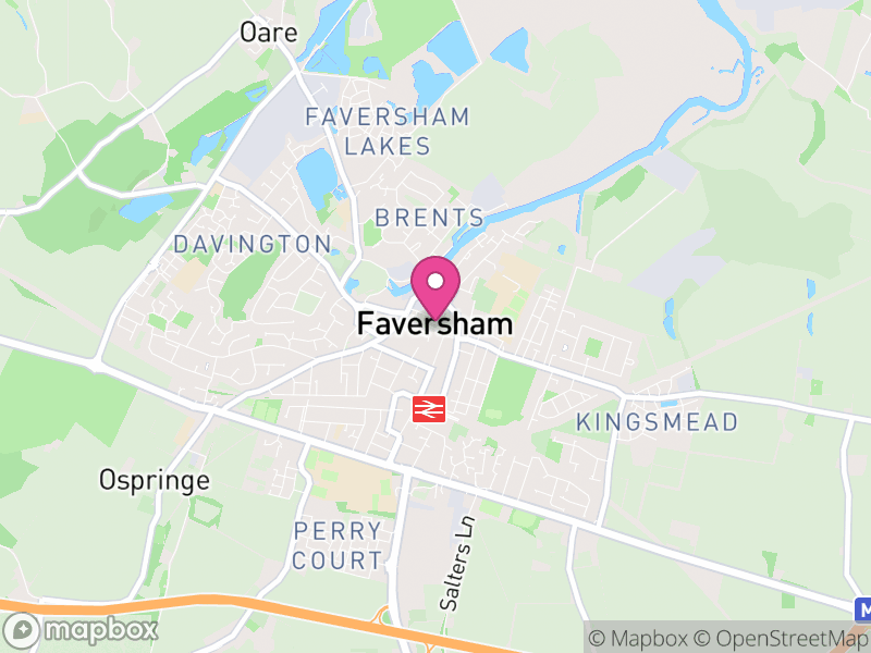 Map of Faversham, Swale