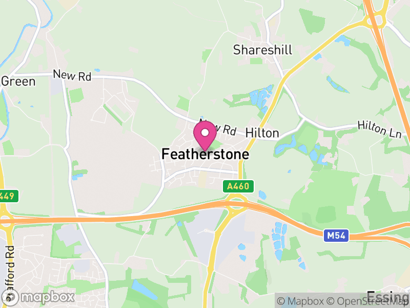 Map of Featherstone, South Staffordshire