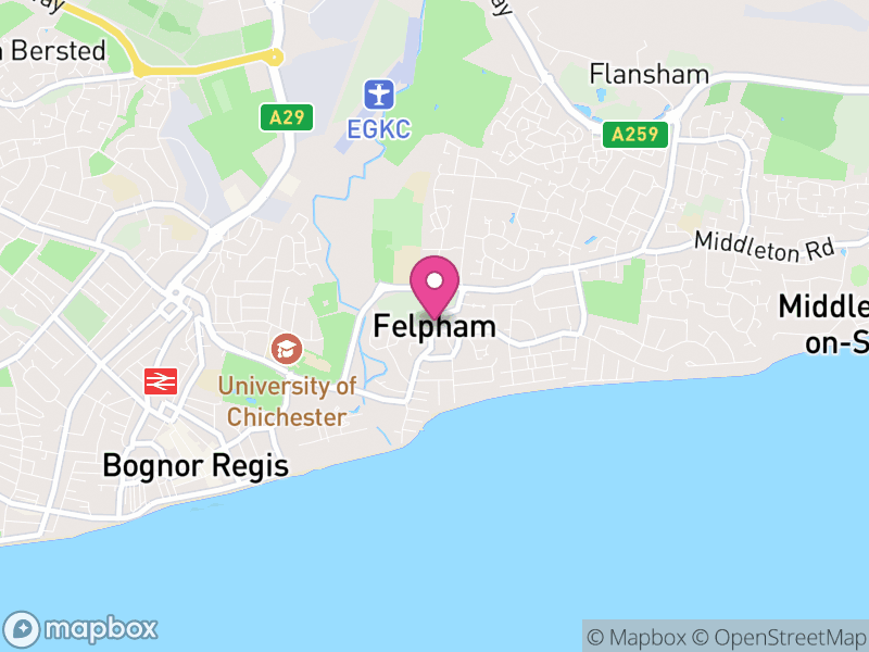 Map of Felpham, Arun