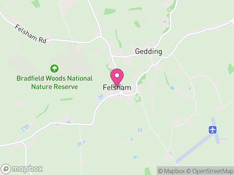 Map of Felsham, Mid Suffolk