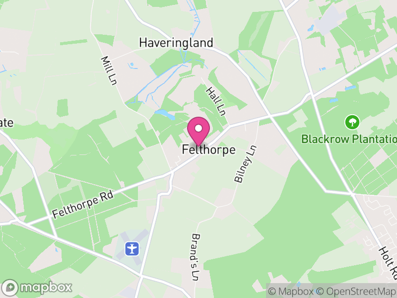 Map of Felthorpe, Broadland