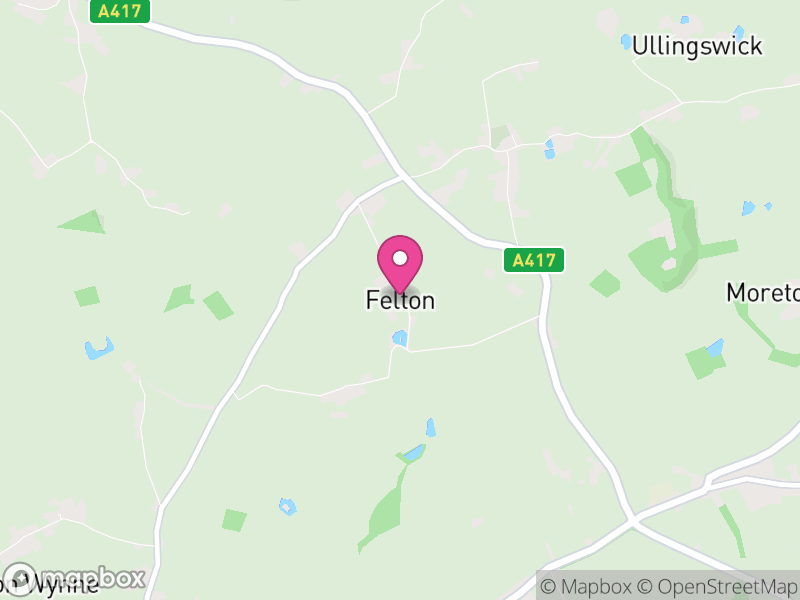 Map of Felton, Herefordshire