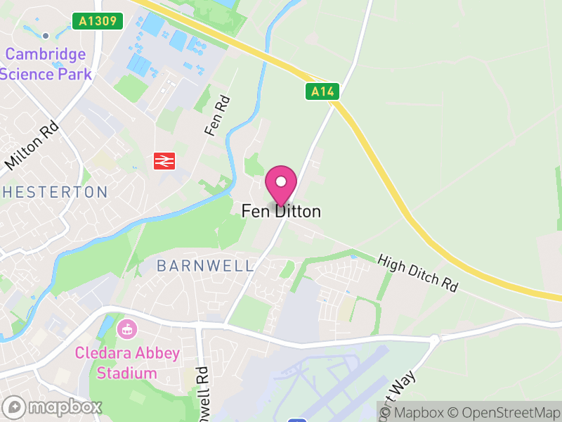 Map of Fen Ditton, South Cambridgeshire