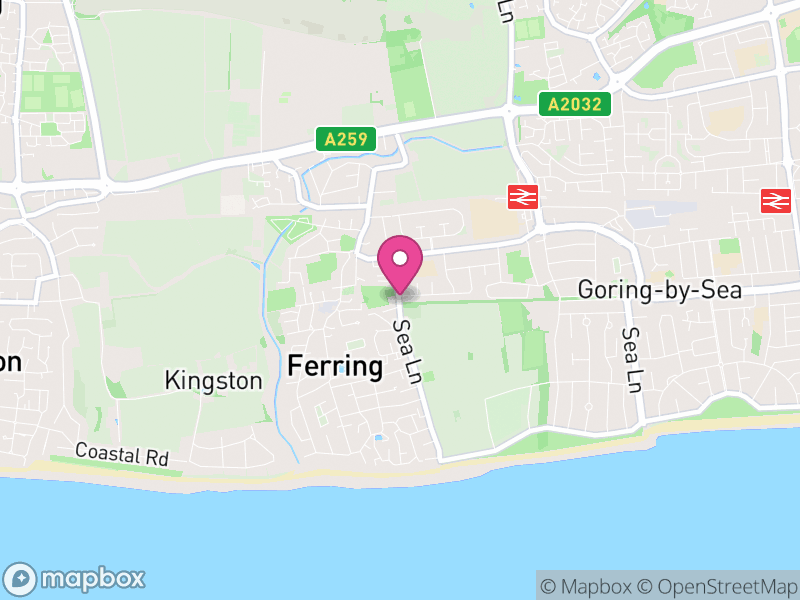 Map of Ferring, Arun
