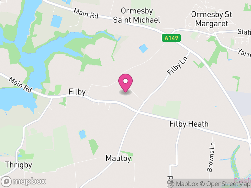 Map of Filby, Great Yarmouth