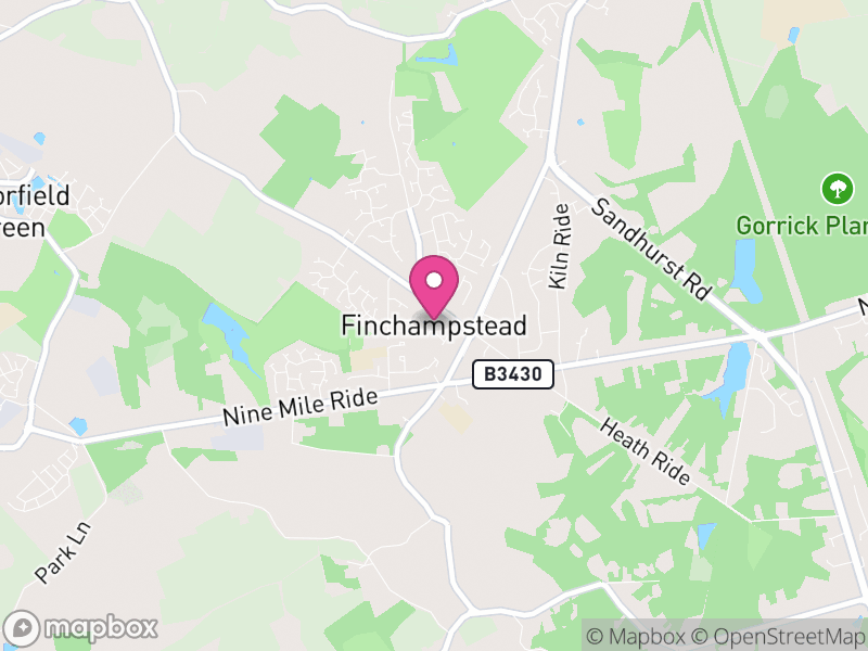 Map of Finchampstead, Wokingham