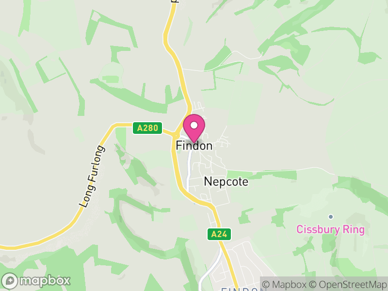 Map of Findon, Arun