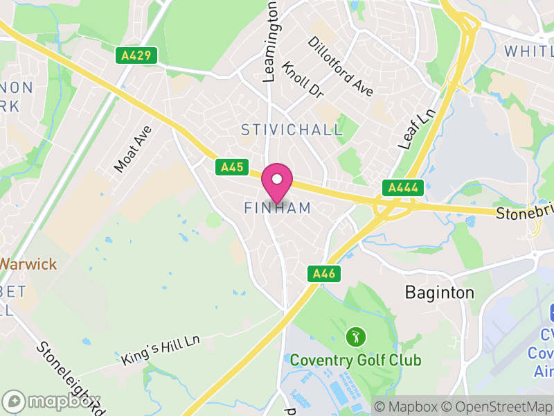 Map of Finham, Coventry