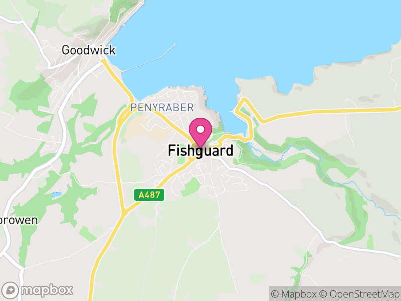 Map of Fishguard and Goodwick, Pembrokeshire