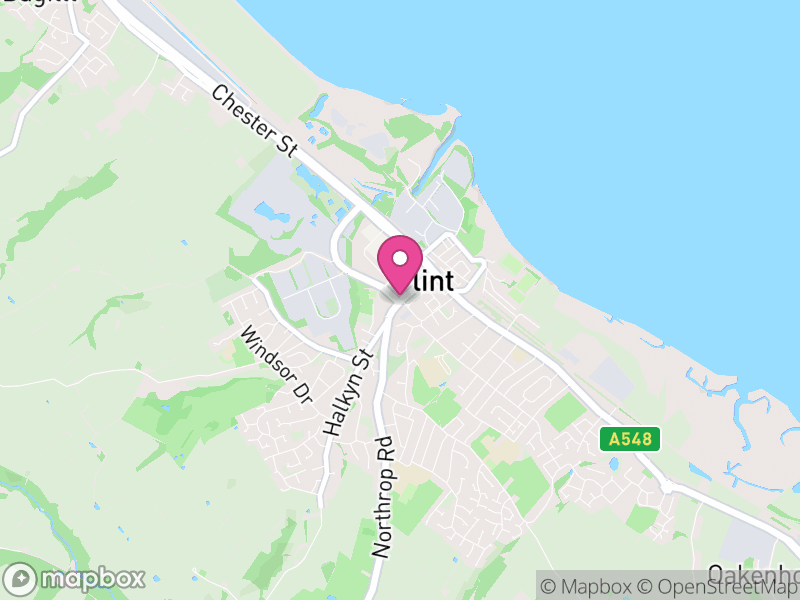 Map of Flint, Flintshire