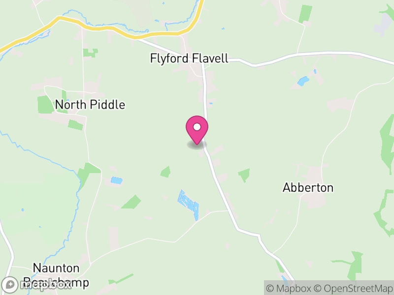 Map of Flyford Flavell, Worcestershire