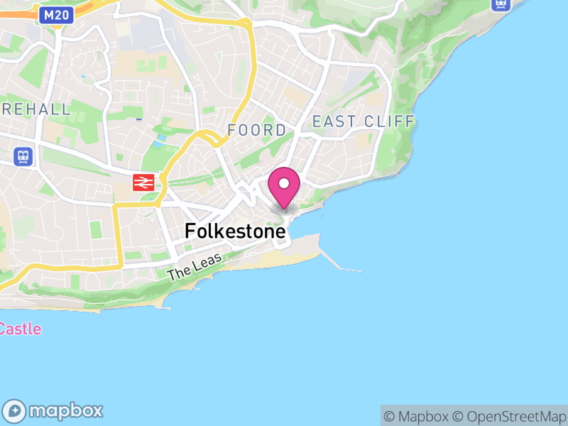 Map of Folkestone, Folkestone and Hythe