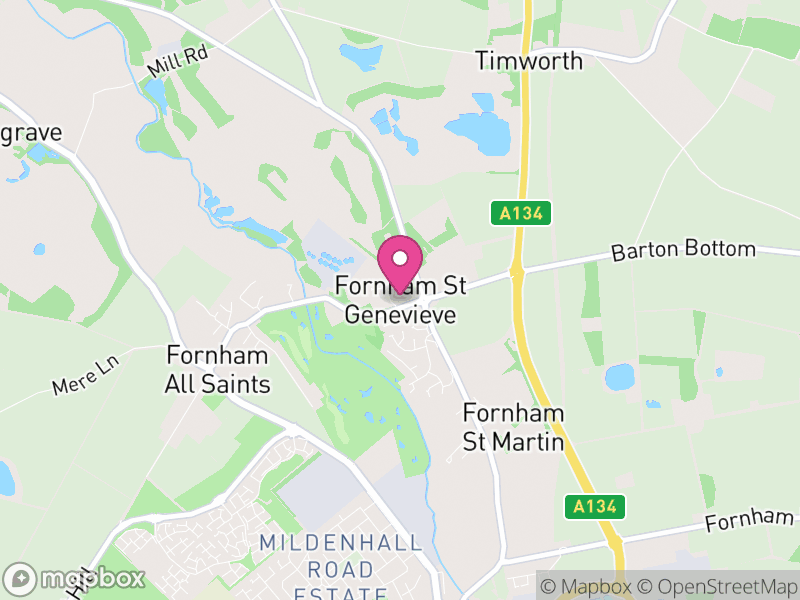 Map of Fornham St. Genevieve, West Suffolk