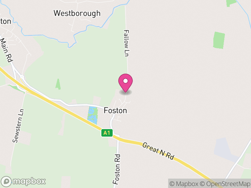 Map of Foston, South Kesteven