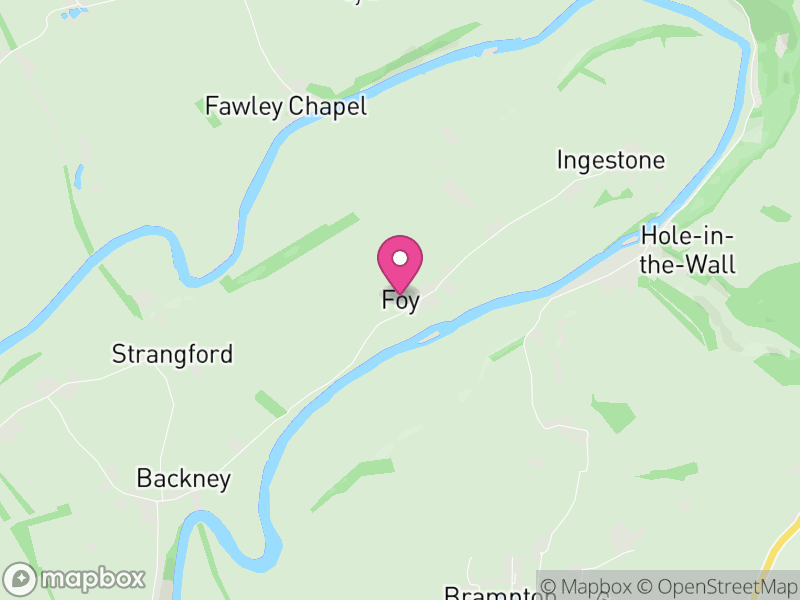 Map of Foy, Herefordshire