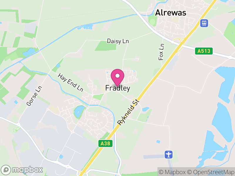 Map of Fradley, Lichfield