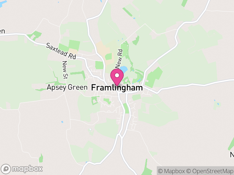 Map of Framlingham, East Suffolk