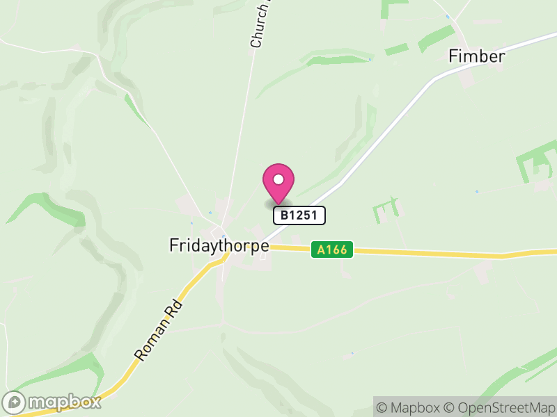 Map of Fridaythorpe, East Riding of Yorkshire