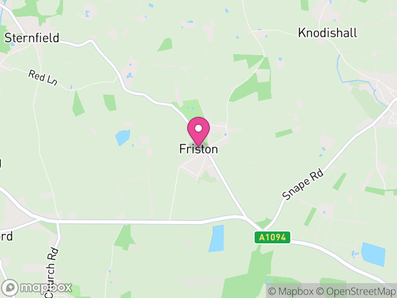 Map of Friston, East Suffolk